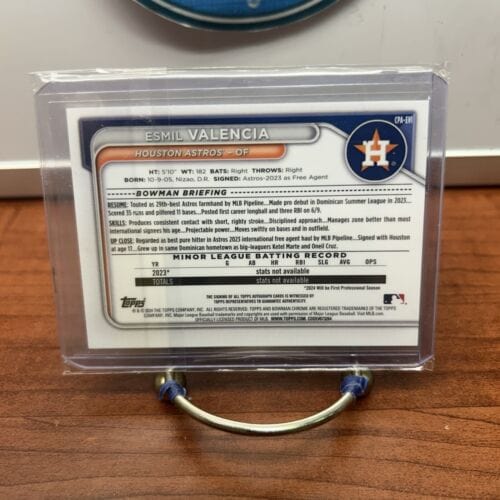 Cheap Sneaks Footwear/Sports Cards Baseball Card 2024 Bowman Chrome 1st Bowman Esmil Valencia Prospect Auto #CPA-EVI As