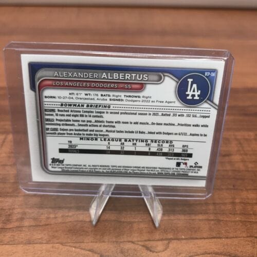 Cheap Sneaks Footwear/Sports Cards Baseball Card 2024 Bowman Chrome Alexander Albertus /250 1st Purple Shimmer Refracto