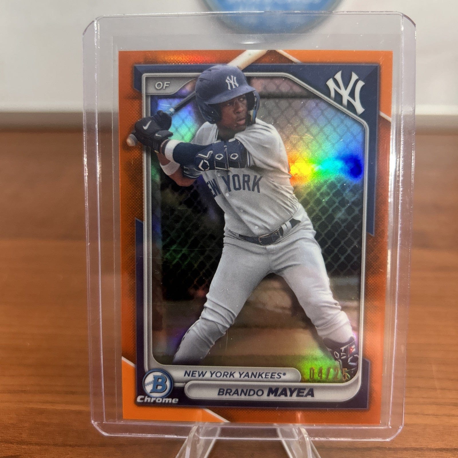 Cheap Sneaks Footwear/Sports Cards Baseball Card 2024 Bowman Chrome Brando Mayea New York Yankees Orange Refractor /25