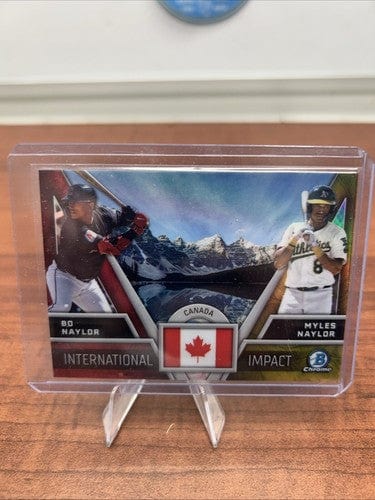 Cheap Sneaks Footwear/Sports Cards Baseball Card 2024 Bowman Chrome - International Impact #II-NN Bo Naylor, Myles Nayl
