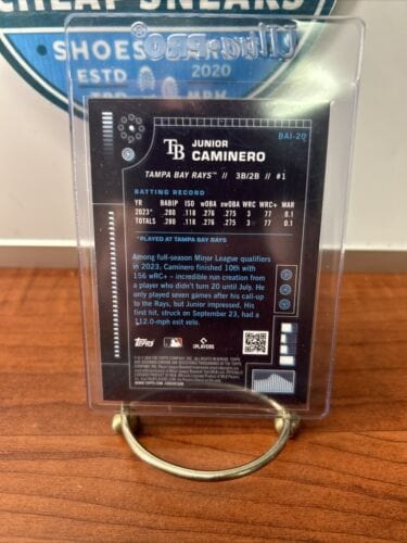 Cheap Sneaks Footwear/Sports Cards Baseball Card 2024 Bowman Chrome JUNIOR CAMINERO Bowman A.I. RC #BAI-20 Tampa Bay Ra
