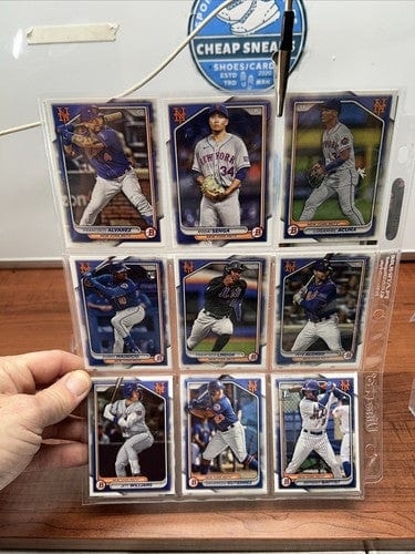 Cheap Sneaks Footwear/Sports Cards Baseball Card 2024 Bowman Chrome New York Mets Lot (18) 9-Chrome,9 Base Paper Willia