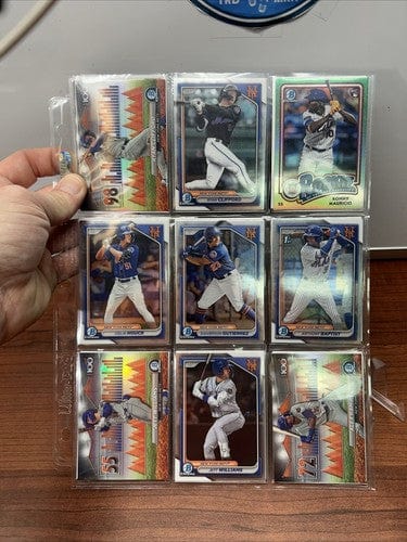 Cheap Sneaks Footwear/Sports Cards Baseball Card 2024 Bowman Chrome New York Mets Lot (18) 9-Chrome,9 Base Paper Willia