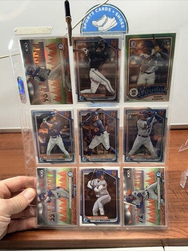 Cheap Sneaks Footwear/Sports Cards Baseball Card 2024 Bowman Chrome New York Mets Lot (18) 9-Chrome,9 Base Paper Willia