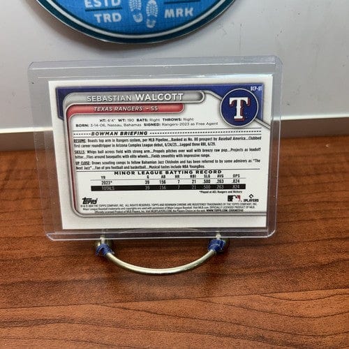 Cheap Sneaks Footwear/Sports Cards Baseball Card 2024 Bowman Chrome Sebastian Walcott Prospect #BCP-81 Texas Rangers
