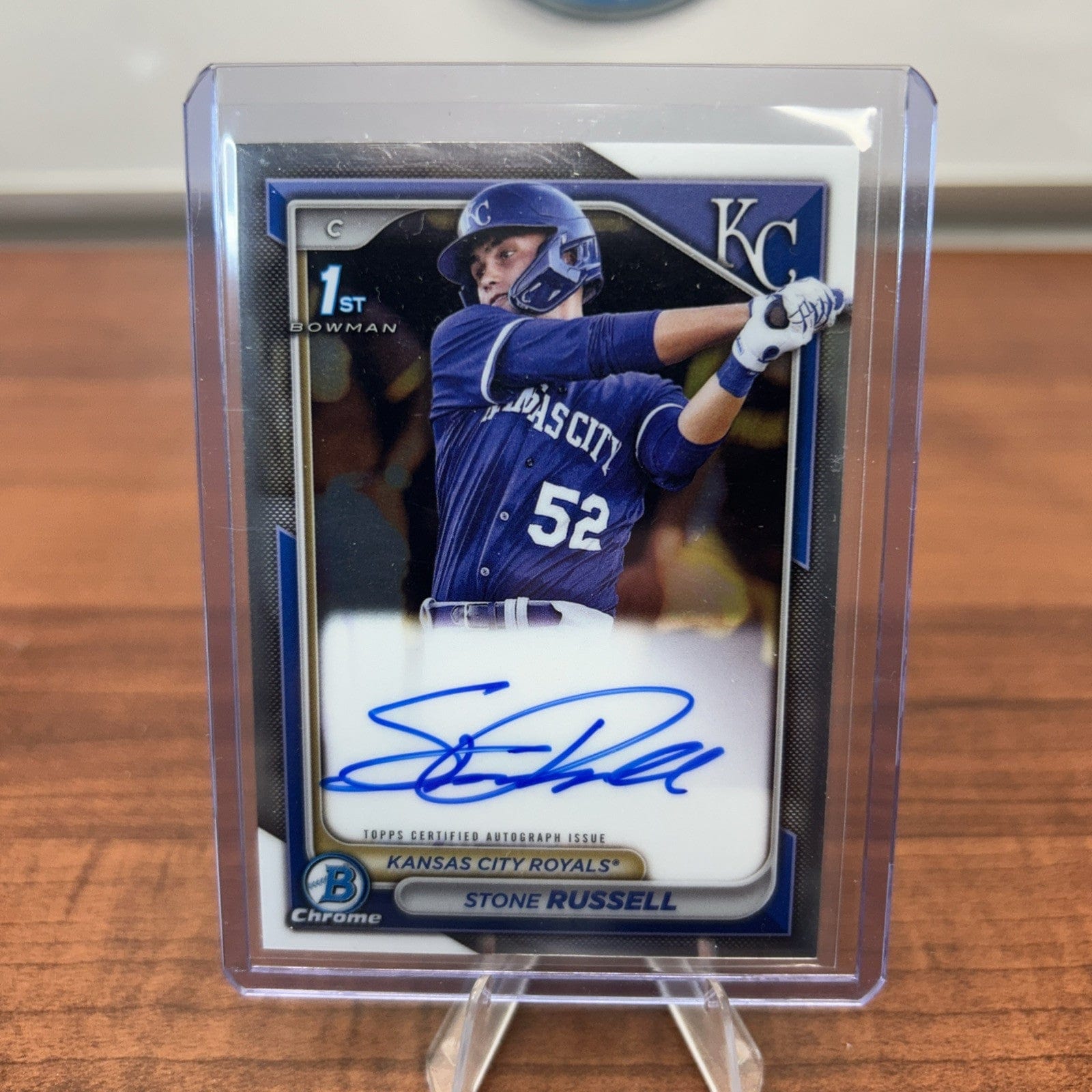 Cheap Sneaks Footwear/Sports Cards Baseball Card 2024 Bowman Chrome Stone Russell Prospect Auto 1st Bowman #CPA-SR Roya