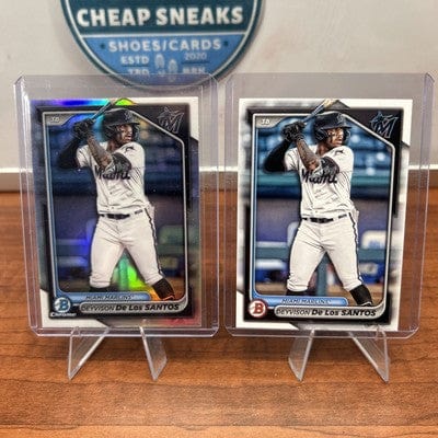 Cheap Sneaks Footwear/Sports Cards Baseball Card 2024 Bowman Draft- #BDC-134 Deyvison De Los Santos Refractor MARLINS