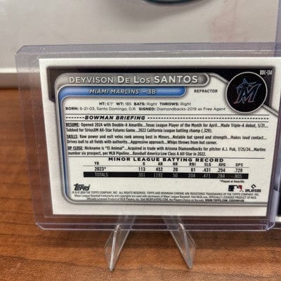 Cheap Sneaks Footwear/Sports Cards Baseball Card 2024 Bowman Draft- #BDC-134 Deyvison De Los Santos Refractor MARLINS