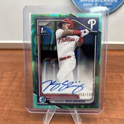 Cheap Sneaks Footwear/Sports Cards Baseball Card 2024 Bowman Draft Chrome Prospect Aqua Lava Refractor /199 Kodey Shoji