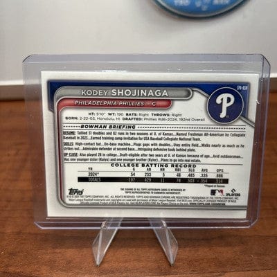Cheap Sneaks Footwear/Sports Cards Baseball Card 2024 Bowman Draft Chrome Prospect Aqua Lava Refractor /199 Kodey Shoji