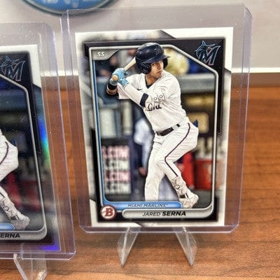 Cheap Sneaks Footwear/Sports Cards Baseball Card 2024 Bowman Draft Jared Serna Chrome Refractor Miami Marlins