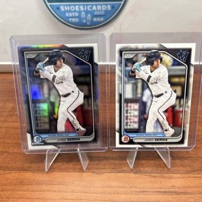 Cheap Sneaks Footwear/Sports Cards Baseball Card 2024 Bowman Draft Jared Serna Chrome Refractor Miami Marlins