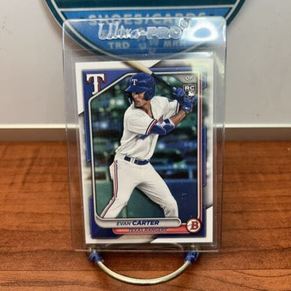 Cheap Sneaks Footwear/Sports Cards Baseball Card 2024 Bowman Evan Carter #46 Rookie RC Rangers Baseball Card