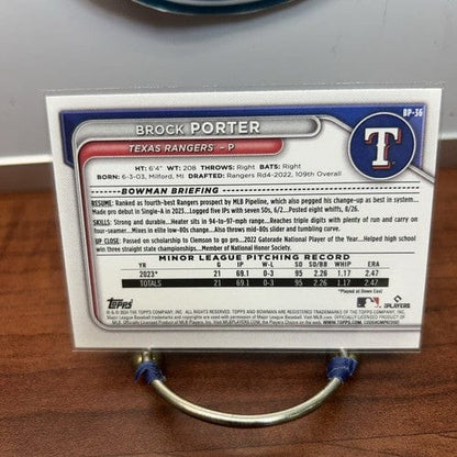 Cheap Sneaks Footwear/Sports Cards Baseball Card 2024 Bowman Paper 1st Bowman #BP-36 Brock Porter Texas Rangers