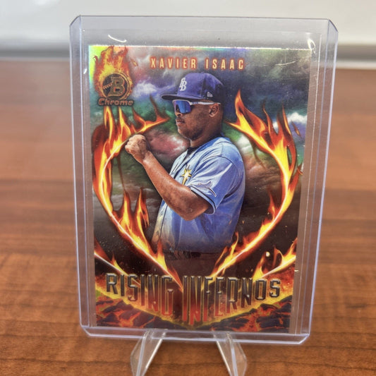 Cheap Sneaks Footwear/Sports Cards Baseball Card 2024 Bowman Rising Infernos Insert #RI-16 Xavier Isaac Tampa Bay Rays