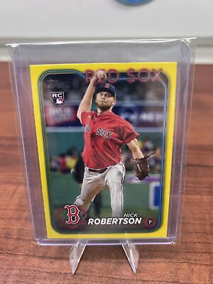 Cheap Sneaks Footwear/Sports Cards Baseball Card 2024 Topps #13 Nick Robertson Yellow