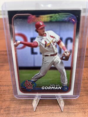 Cheap Sneaks Footwear/Sports Cards Baseball Card 2024 Topps #591 Nolan Gorman Royal Blue