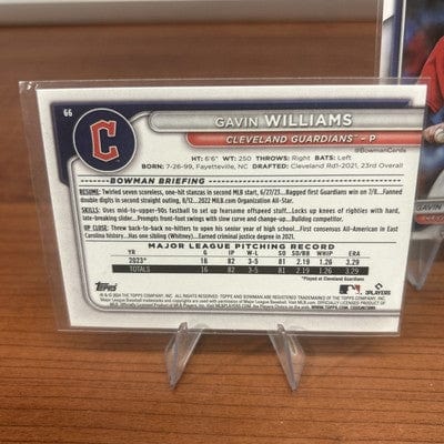 Cheap Sneaks Footwear/Sports Cards Baseball Card 2024 Topps Bowman Baseball  Gavin Williams #66 (RC) Cleveland Guardian