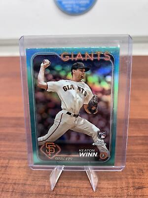 Cheap Sneaks Footwear/Sports Cards Baseball Card 2024 Topps Chrome #208 Keaton Winn Aqua Refractors #/199