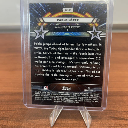 Cheap Sneaks Footwear/Sports Cards Baseball Card 2024 Topps Chrome Cosmic Pablo Lopez Star Command #SC-15 Twins