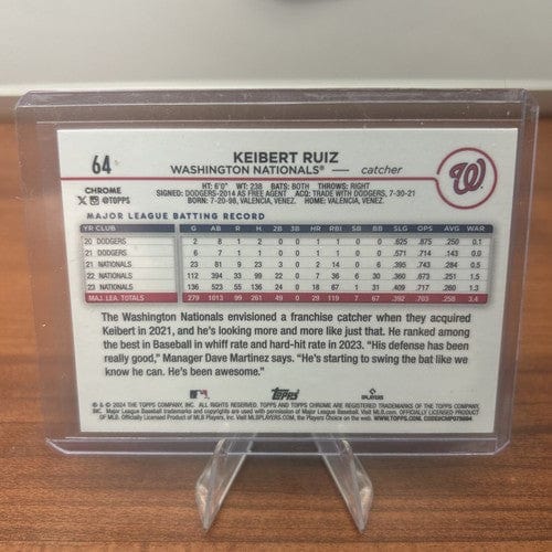 Cheap Sneaks Footwear/Sports Cards Baseball Card 2024 Topps Chrome Green Ray Wave Refractor Keibert Ruiz /99 Washington