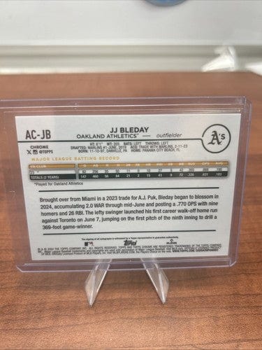 Cheap Sneaks Footwear/Sports Cards Baseball Card 2024 Topps Chrome JJ Bleday Auto /150 Athletics