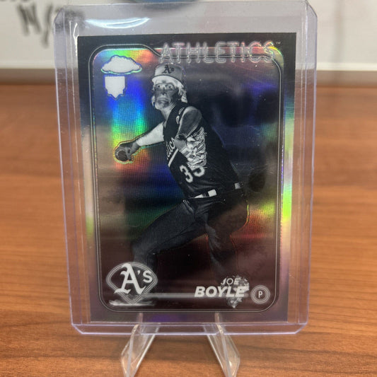 Cheap Sneaks Footwear/Sports Cards Baseball Card 2024 Topps Chrome Joe Boyle Negative Refractor Oakland Athletics