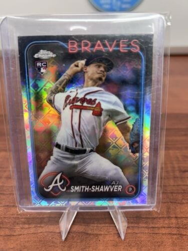 Cheap Sneaks Footwear/Sports Cards Baseball Card 2024 Topps Chrome Logofractor #19 AJ Smith-Shawver  RC Atlanta Braves