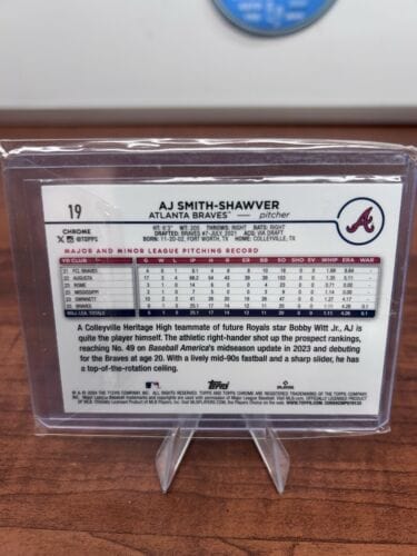Cheap Sneaks Footwear/Sports Cards Baseball Card 2024 Topps Chrome Logofractor #19 AJ Smith-Shawver  RC Atlanta Braves