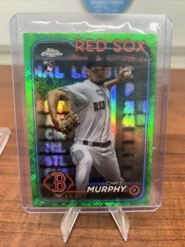 Cheap Sneaks Footwear/Sports Cards Baseball Card 2024 Topps Chrome Logofractor Chris Murphy #47 RC Green Refractor #/99