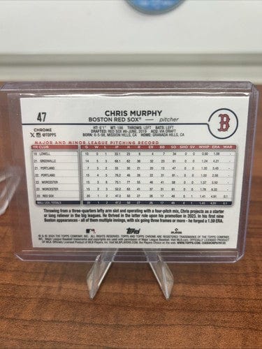 Cheap Sneaks Footwear/Sports Cards Baseball Card 2024 Topps Chrome Logofractor Chris Murphy #47 RC Green Refractor #/99