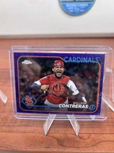 Cheap Sneaks Footwear/Sports Cards Baseball Card 2024 Topps Chrome Logofractor Wilson Contreras Purple /250 Cardinals