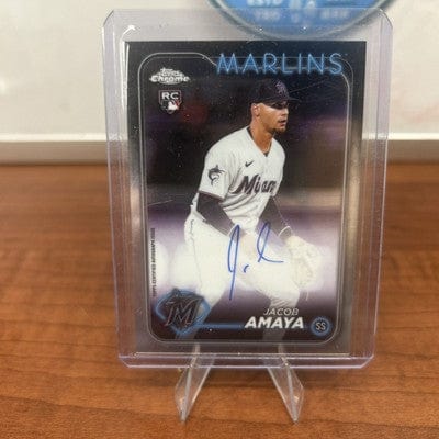 Cheap Sneaks Footwear/Sports Cards Baseball Card 2024 TOPPS CHROME ROOKIE AUTO JACOB AMAYA MARLINS