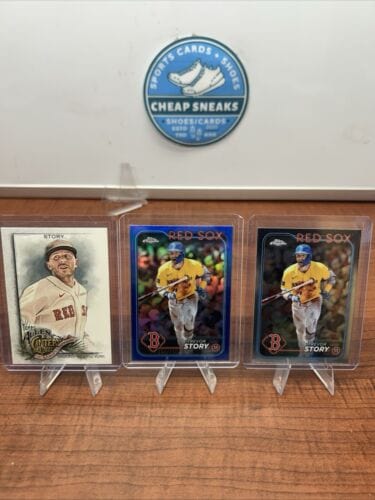 Cheap Sneaks Footwear/Sports Cards Baseball Card 2024 Topps Chrome Trevor Story #279 Blue Refractor $131/150 Boston Red