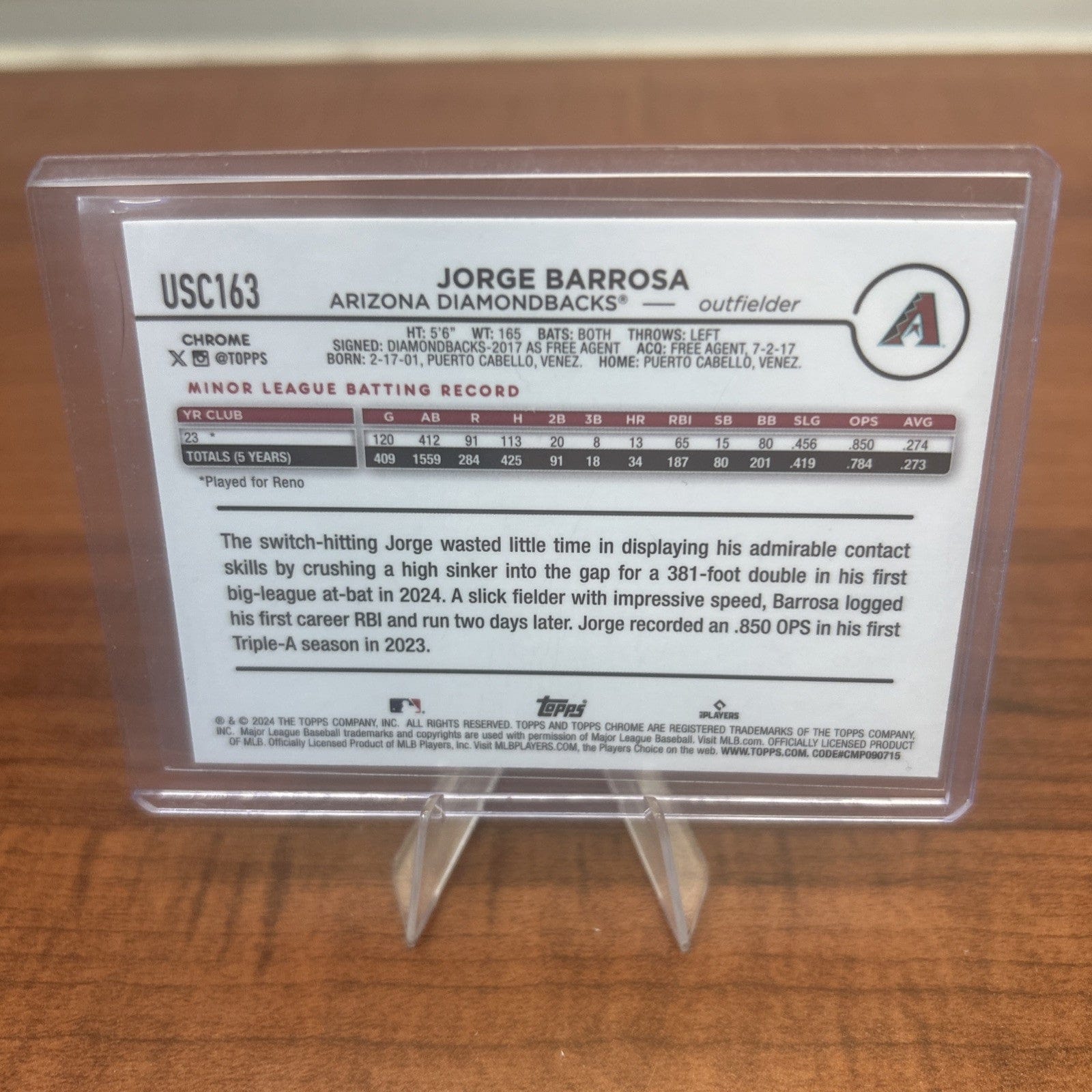 Cheap Sneaks Footwear/Sports Cards Baseball Card 2024 Topps Chrome Update Jorge Barrosa Blue Wave Refractor RC /150 DIA