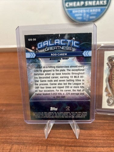 Cheap Sneaks Footwear/Sports Cards Baseball Card 2024 Topps Cosmic Chrome ROD CAREW Galactic Greatness Twins GG-20 + Bo