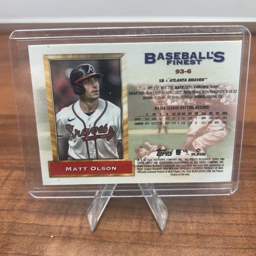 Cheap Sneaks Footwear/Sports Cards Baseball Card 2024 Topps Finest Matt Olson Baseball's Finest #93-6 Atlanta Braves