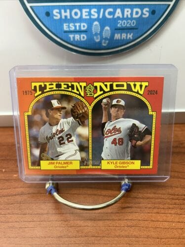 Cheap Sneaks Footwear/Sports Cards Baseball Card 2024 Topps Heritage #TAN-4 Jim Palmer Kyle Gibson Then and Now Orioles