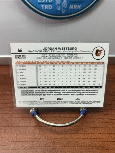 Cheap Sneaks Footwear/Sports Cards Baseball Card 2024 Topps Series 1 - #66 Jordan Westburg (RC)