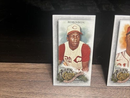 Cheap Sneaks Footwear/Sports Cards Baseball Card 3 Mini Allen Ginter 2022 Cards Cincinnati Reds Frankie Robinson, Green