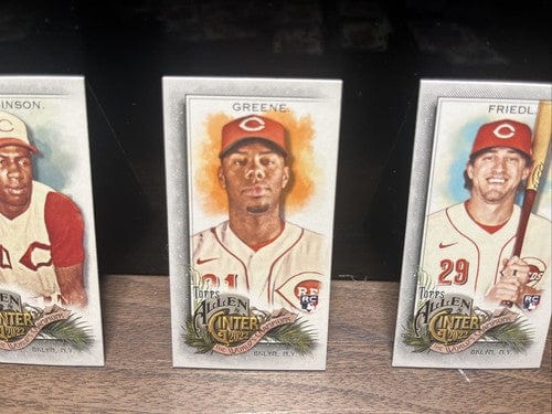 Cheap Sneaks Footwear/Sports Cards Baseball Card 3 Mini Allen Ginter 2022 Cards Cincinnati Reds Frankie Robinson, Green