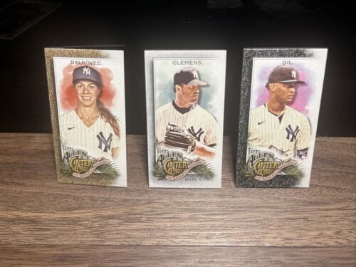 Cheap Sneaks Footwear/Sports Cards Baseball Card 3 Mini Card Lot NY Yankees Allen Ginter 2022 Rodger Clemens Luis Gil R