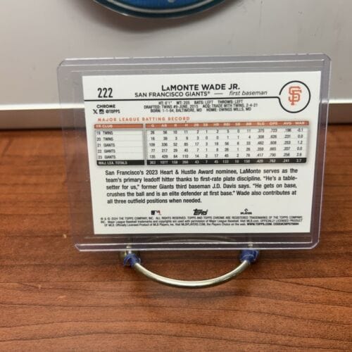 Cheap Sneaks Footwear/Sports Cards Baseball Card 50/199 LAMONTE WADE JR 2024 TOPPS CHROME AQUA REFRACTOR Card #222 SF G