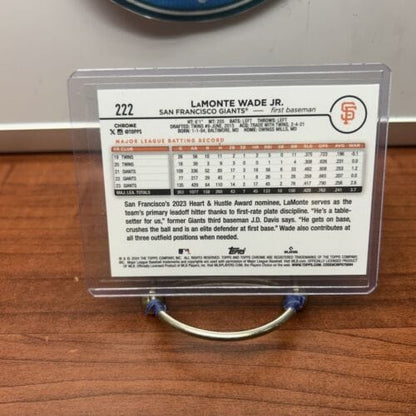 Cheap Sneaks Footwear/Sports Cards Baseball Card 50/199 LAMONTE WADE JR 2024 TOPPS CHROME AQUA REFRACTOR Card #222 SF G