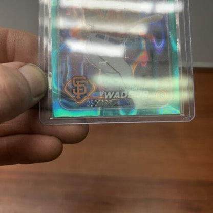 Cheap Sneaks Footwear/Sports Cards Baseball Card 50/199 LAMONTE WADE JR 2024 TOPPS CHROME AQUA REFRACTOR Card #222 SF G