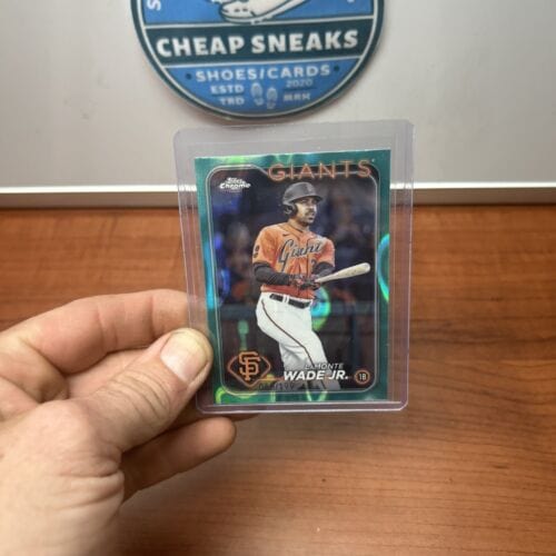 Cheap Sneaks Footwear/Sports Cards Baseball Card 50/199 LAMONTE WADE JR 2024 TOPPS CHROME AQUA REFRACTOR Card #222 SF G