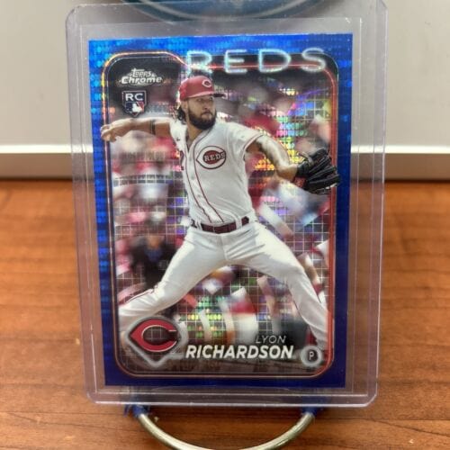 Cheap Sneaks Footwear/Sports Cards Baseball Card 92/125 LYON RICHARDSON RC 2024 TOPPS CHROME BLUE SONAR REFRACTOR CINCI