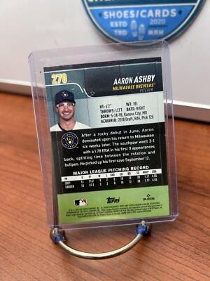Cheap Sneaks Footwear/Sports Cards Baseball Card Aaron Ashby RC 2022 Stadium Club #270 Milwaukee Brewers