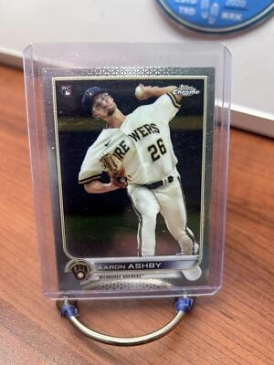 Cheap Sneaks Footwear/Sports Cards Baseball Card Aaron Ashby RC 2022 Topps Chrome #80 Milwaukee Brewers