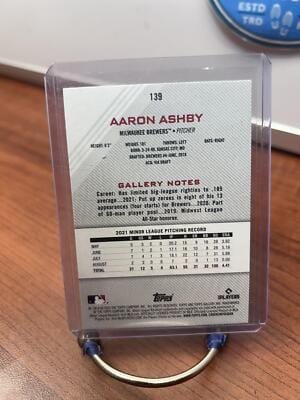 Cheap Sneaks Footwear/Sports Cards Baseball Card Aaron Ashby RC 2022 Topps Gallery #139 Milwaukee Brewers